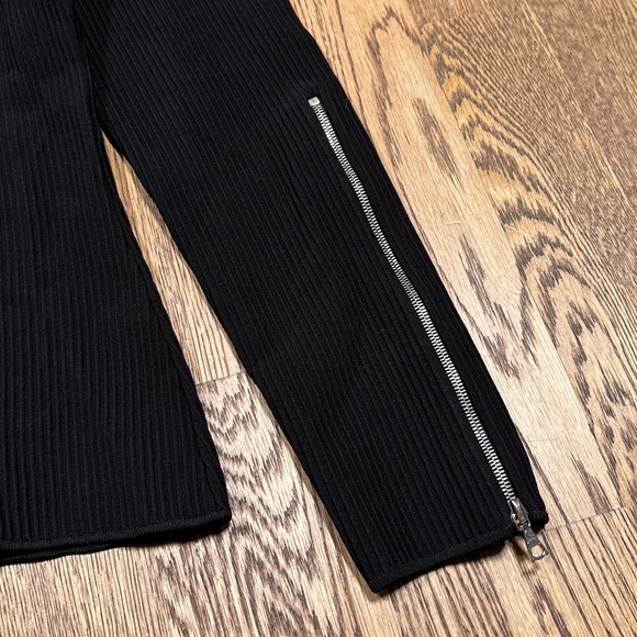 Nina Ricci Reverse 1/4 Ribbed Mock Neck Viscose Stretch L/S Shirt Womens Medium - Picture 4 of 11